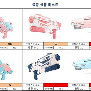 [정말 싸게 팝니다] 완구 어린이 물총 KC인증 완료 물놀이 워터밤 판매사진