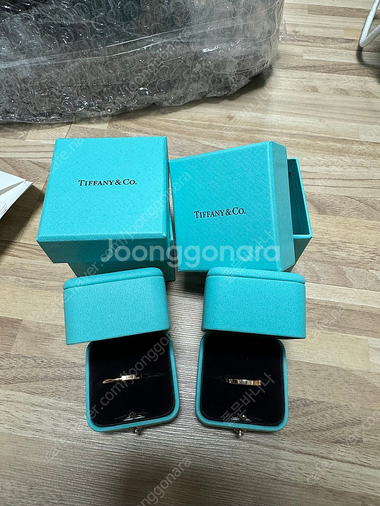 티파니앤코 티파니락 반지(로즈골드) 한 세트--1