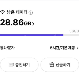 SKT 데이터 2GB 3,000원에 판매합니다.