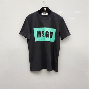 MSGM 블랙 라운드티셔츠 2021/