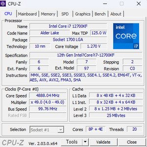 인텔 12세대 엘더레이크 i7 - 12700KF 팝니다.
