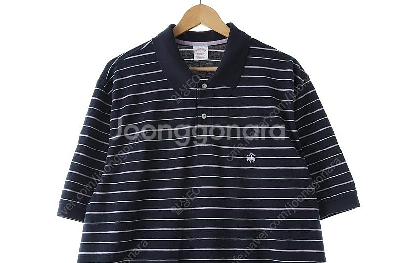 (XL) 브룩스브라더스 반팔 카라 티셔츠 스트라이프 네...--2