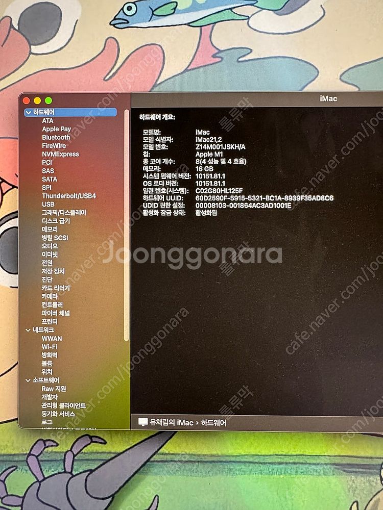 아이맥 m1 블루 1tb--2