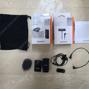 소니 SONY (ECM-W2BT, ECM-LV1) 무선 마이크 세트 팝니다