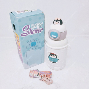 [리퍼] 민트몽 유아 보온보냉 빨대컵 스텐 원터치 물통 500ml