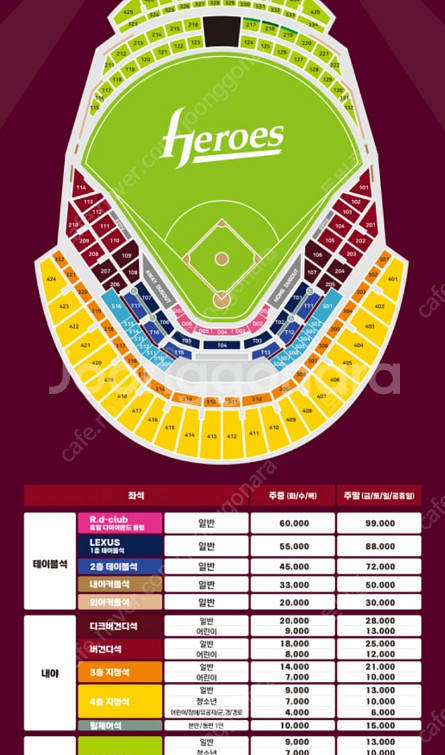 8월 17일 키움vs기아 고척경기장 1등테이블석 2장 ...--0