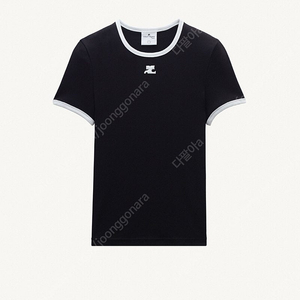 COURREGES 꾸레쥬 범피 콘트라스트 반팔티