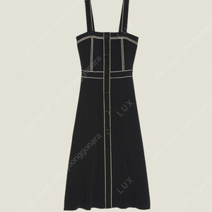 산드로 이디스 슬리브리스 니티드 미디 드레스 (Sandro Edith Sleeveless Knitted Midi Dress) 36