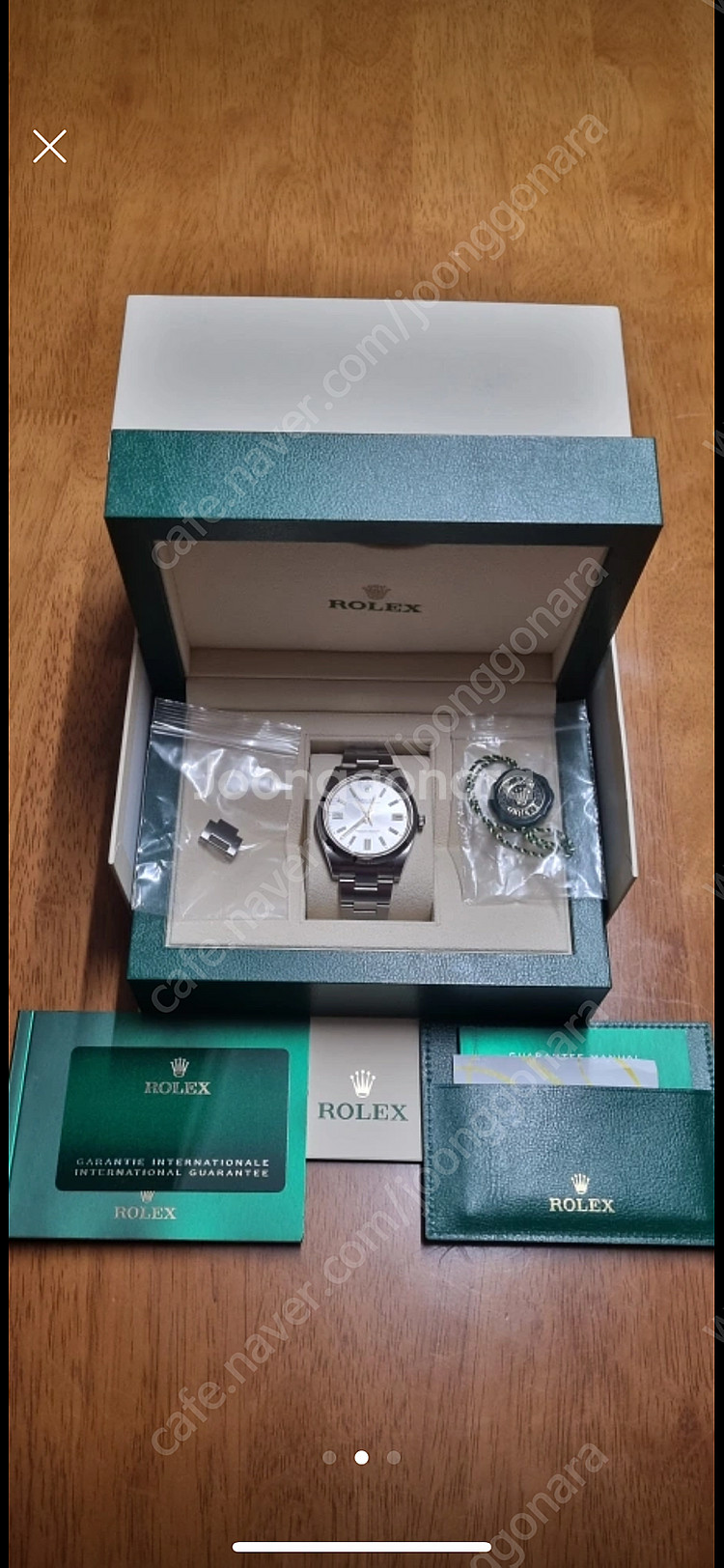 롤렉스 오이스터 퍼페츄얼 실버 41mm--2