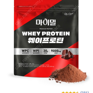 대상웰라이프 마이밀 웨이프로틴 2kg 초코맛 단백질 파우더