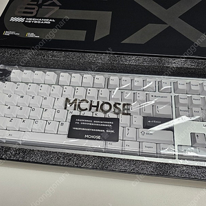 MCHOSE GX87 중상옵 말차라떼축 실버 아노다이징 기계식 키보드