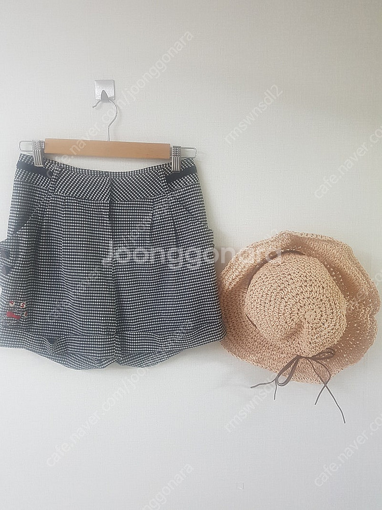 파사디 여성골프웨어 쇼츠 블랙 깅엄체크 55 반바지--0