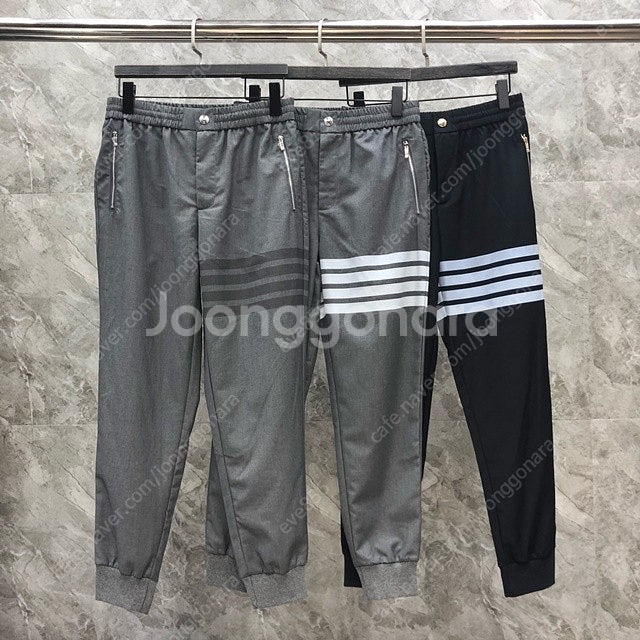 톰브라운 사선 남성 조거 팬츠 밴딩 바지 3칼라--0