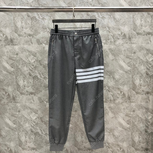 톰브라운 사선 남성 조거 팬츠 밴딩 바지 3칼라 이미지