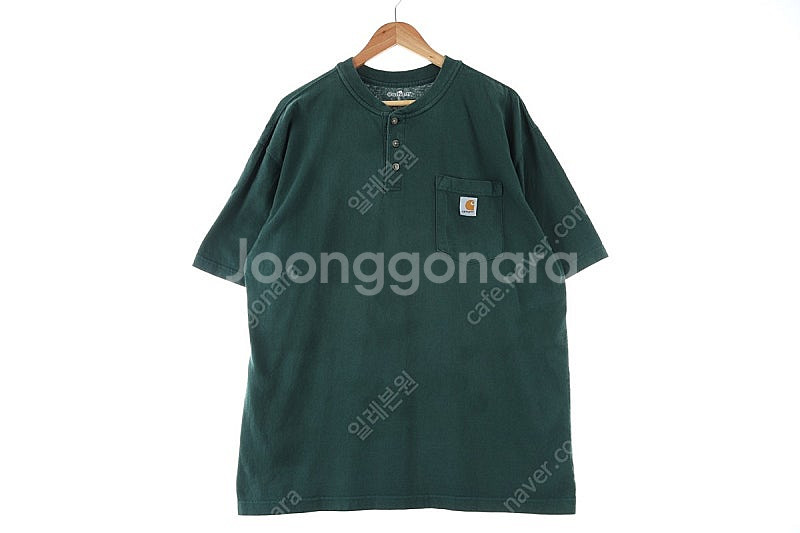 (L) 칼하트 반팔 티셔츠 그런지 이염 그린--1