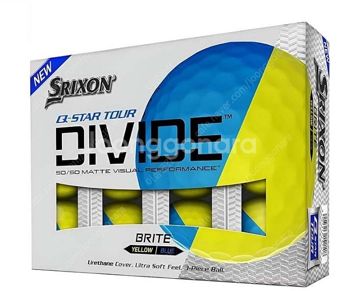 24년 스릭슨 Q STAR 투어 디바이드 3피스 우레탄 골프공 옐로우블루 팝니다--0