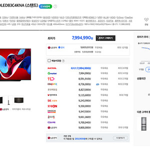 LG OLED 83인치 2024년 최신형 판매합니다!!