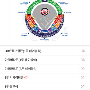 8월 15일 (목) 두산 vs 롯데 중앙 네이비석 통로 자리 2연석 팝니다