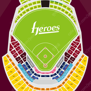 [최저가] 8월15일 고척돔 키움히어로즈 VS 기아타이거즈 외야석 6연석 가격기재 사진O 통로석 분할가능