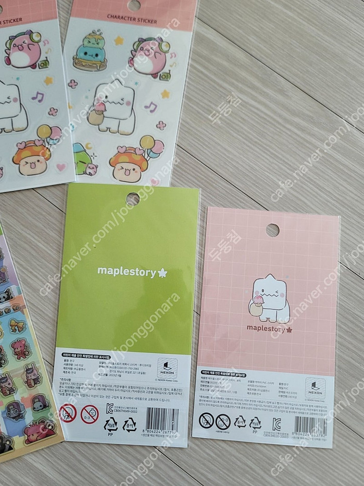 넥슨공식 정품 메이플굿즈 더현대 메이플 몬스터 스티커(슬라임,핑크빈,예티,돌의정령,주황버섯) 루디브리엄 에폭시 스티...--1