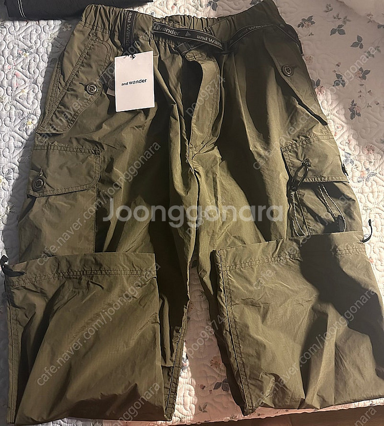 앤드원더 오버사이즈 카고 팬츠 카키 M--0