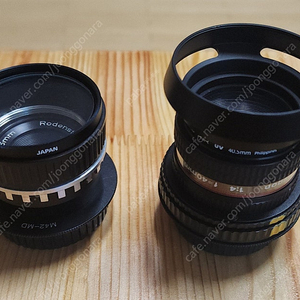 M42 영사기렌즈 로덴스톡 오메가론 75mm f 4.5, eurygon 40mm f4 헬리코이드 10-15mm , 아답타 링 nex-m42, md-m42