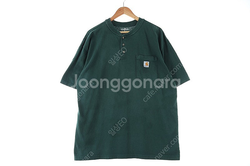 (L) 칼하트 반팔 티셔츠 그런지 이염 그린--1