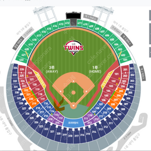 8월9일 잠실구장 블루석 LG vs NC 4매