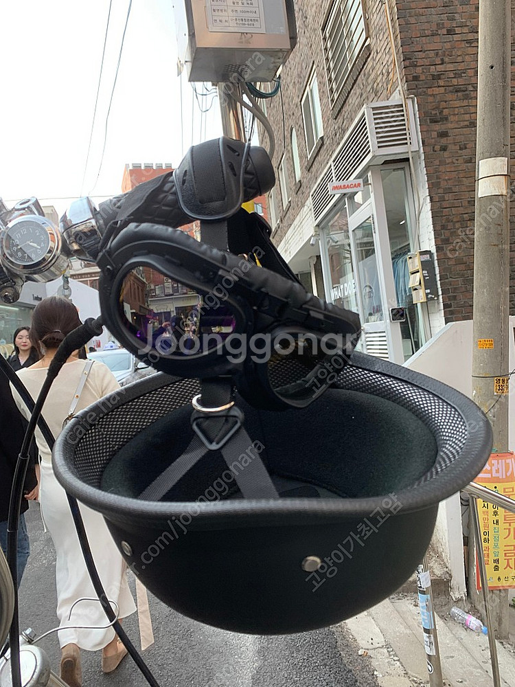 할리데이비슨 독일군 바이크 반모 헬멧 매트블랙 새상품 ...--4