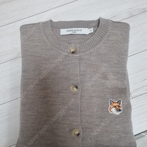 메종키츠네 Women Fox Head Patch Adjusted R-Neck Cardigan - Beige Melange XS