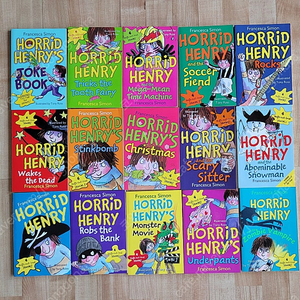 원서 책(Horrid Henry 15권, Andrew Lost 17권, Roald Dahl 4권, 매직트리하우스 8권, 디즈니 책 2권, 추가 픽쳐북 11권과 챕터북 4권)