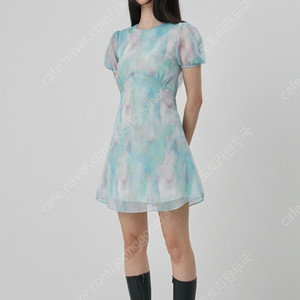 큐리티 C CHIFFON MINI DRESS_MINT