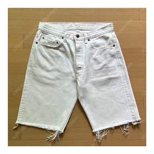 [31] 1986 USA Levis 501-0651 Cut-Off Half Pants (32X32) 리바이스 빈티지 화이트 컷오프 데님 80년대 미국생산 미제 80s 반바지