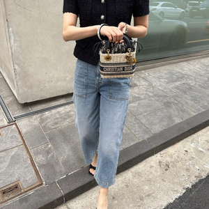 마이아이코 콘데님 23spring/summer High Rise Cropped Wide Leg denim <새상품>