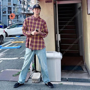 리바이스 실버탭 체크셔츠 주우재 착용