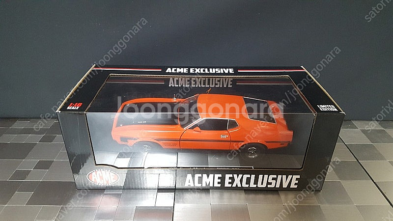 1:18 다이캐스트 머슬카 ACME 머스탱과 쉐보레 블...--3