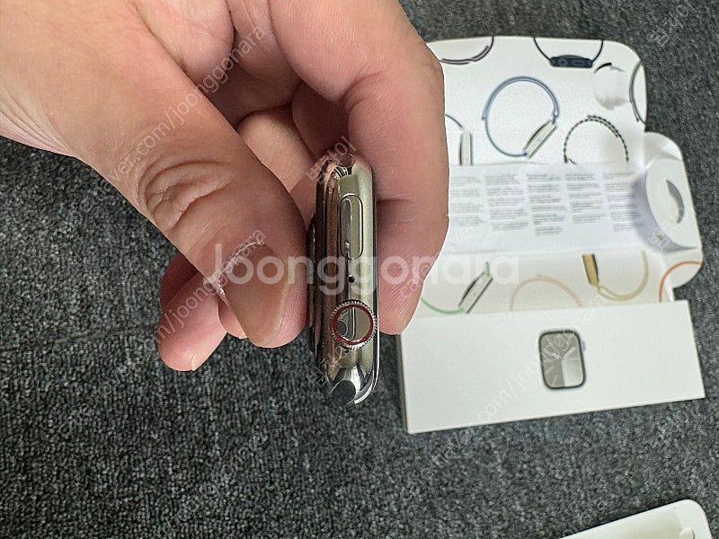 애플워치9 스테인리스 실버 45mm--2