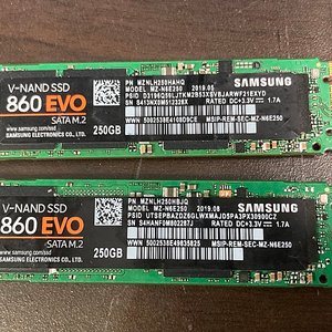 삼성 860 evo m2 sata 250G ssd 2개