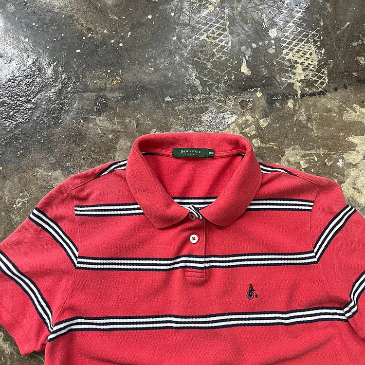 100) 빈폴 여성 반팔 카라티 카라 티셔츠 폴로 랄프로렌 헤지스--1