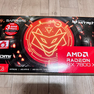 라데온 RX7800XT 니트로 판매합니다.