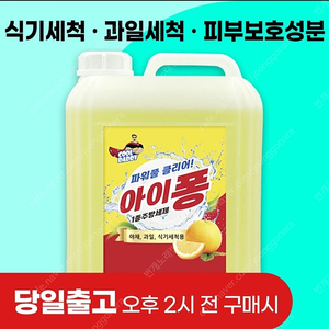 선착순)과일세척 주방세제 퐁퐁 아이퐁13kg 대용량 친환경 안심 설거지 무료배송8900원