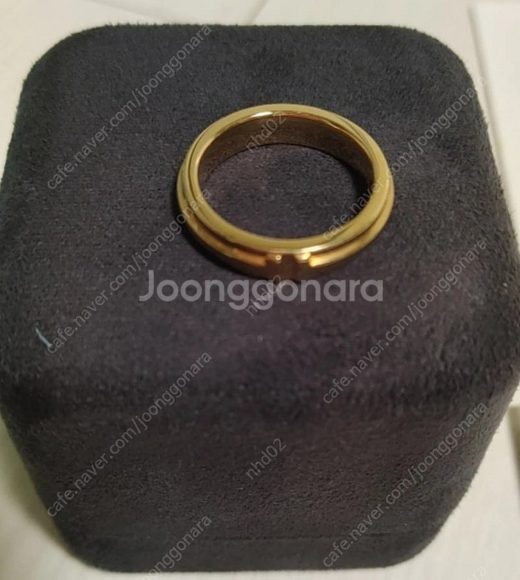 티파니 남성 T 와이드링 18k 로즈골드--2
