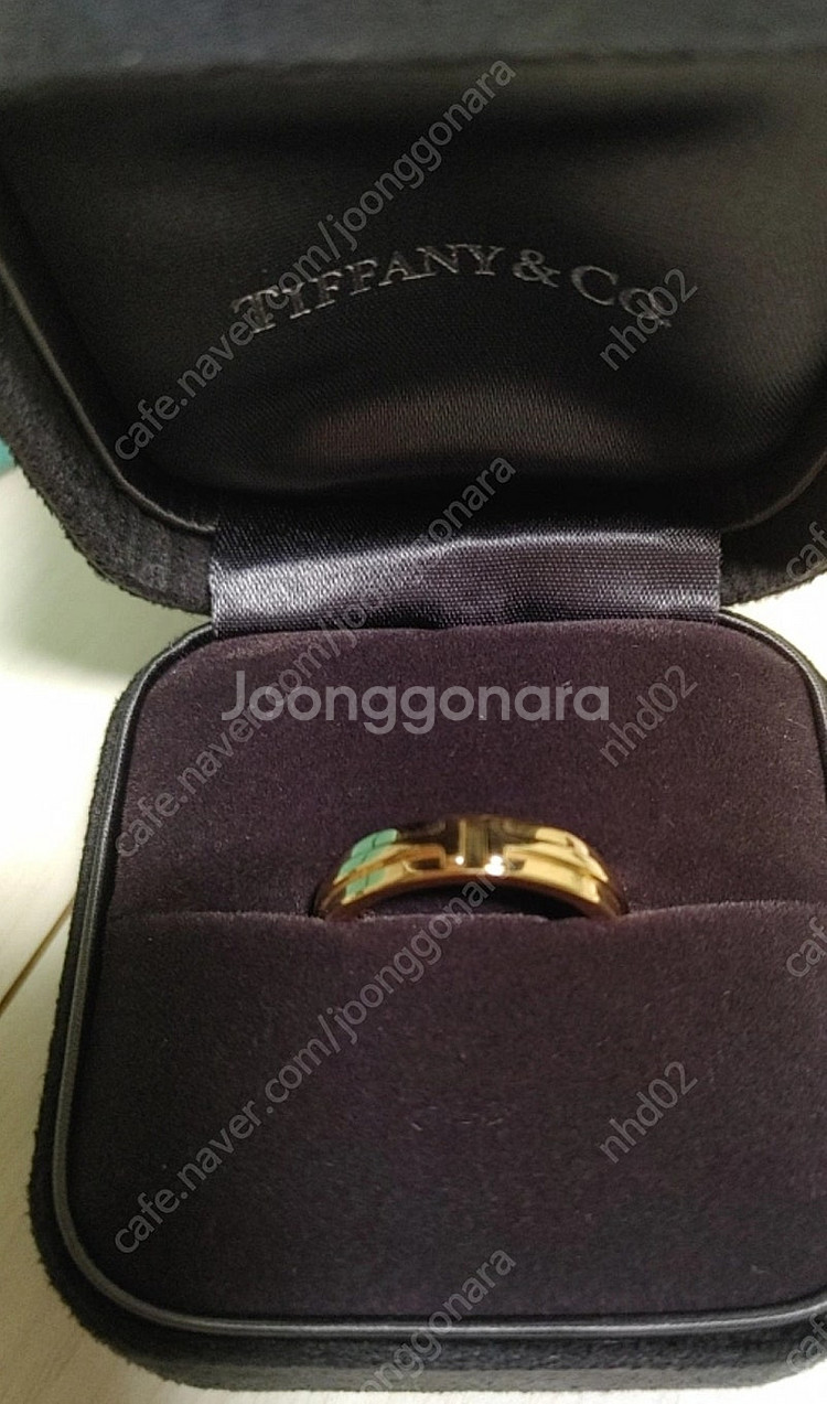티파니 남성 T 와이드링 18k 로즈골드--4