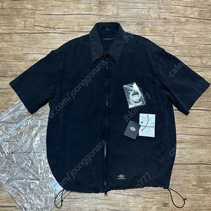 해칭룸 디키즈 집 셔켓 셔츠 자켓 Zip Shirket Washed Black 3사이즈 판매