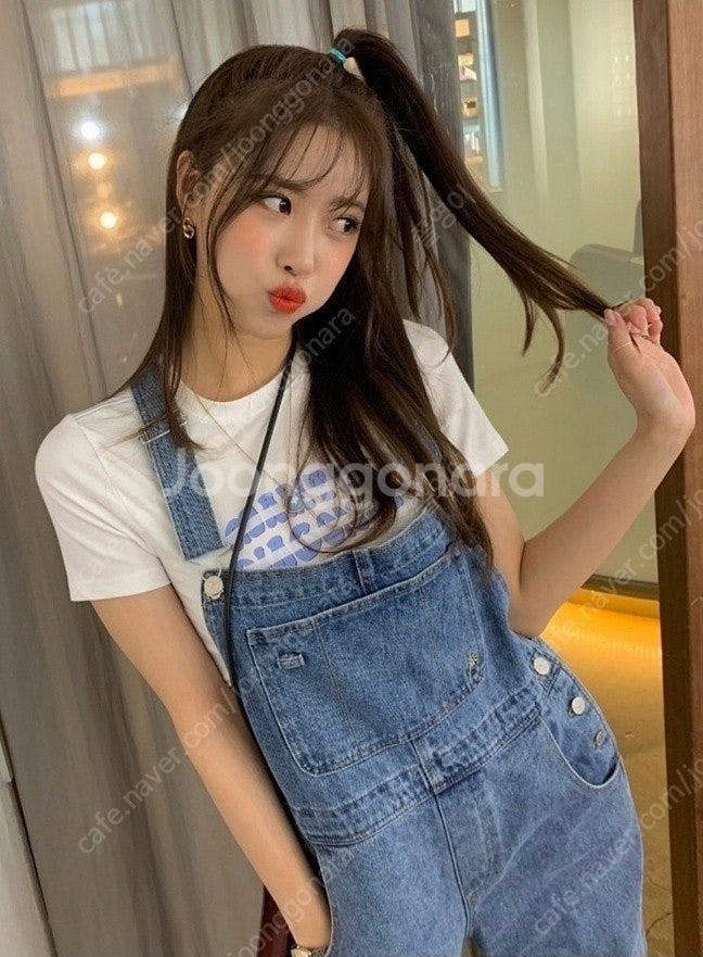 보카바카 도로시 오버롤 데님팬츠 vocavaca 연예인...--0