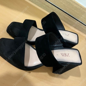 자라(ZARA) 스웨이드 레더 플랫폼 하이힐 샌들 / 240mm / 8cm