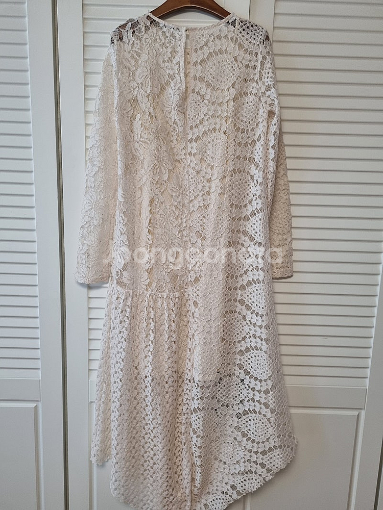 자라(zara) 이너 원피스 포함 아이보리 레이스 원피...--1