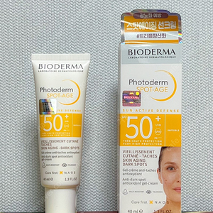 (미개봉)바이오더마 포토덤 스팟에이지 선크림 SPF50 40ml(끌레드뽀보떼 선크림 증정)