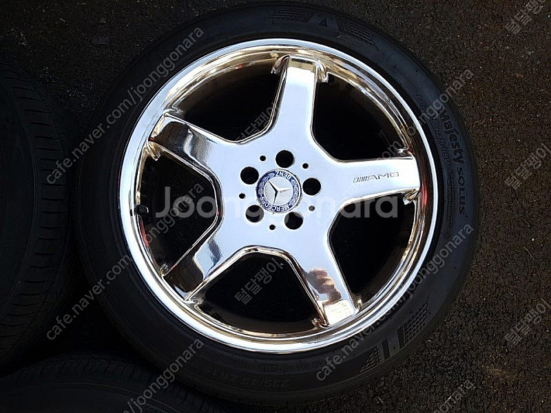 19인치 벤츠 S클라스 AMG 정품 크롬 휠타이어 한대...--5