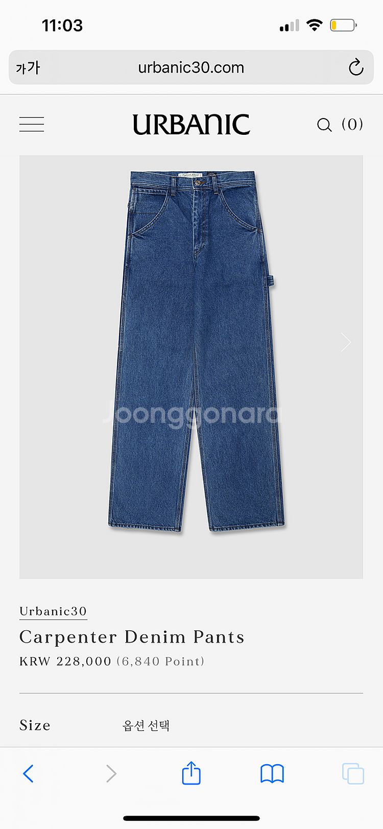 urbanic30 carpenter denim 얼바닉3...--0